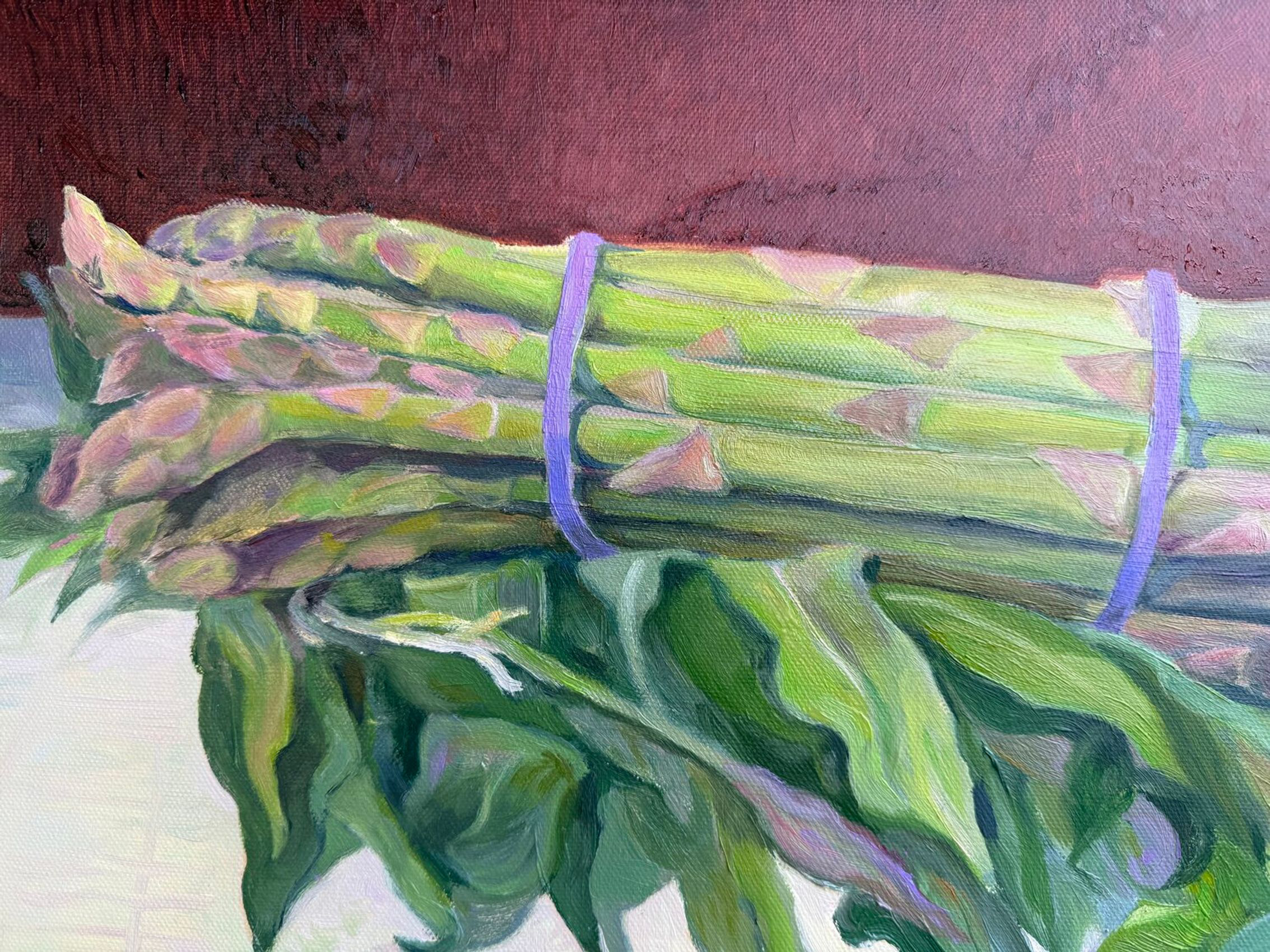 Asparagus on Wild Garlic