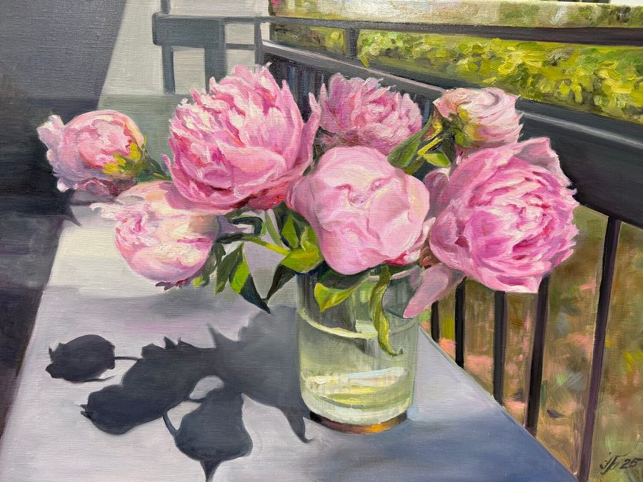 Peonies on the Balcony - view 2