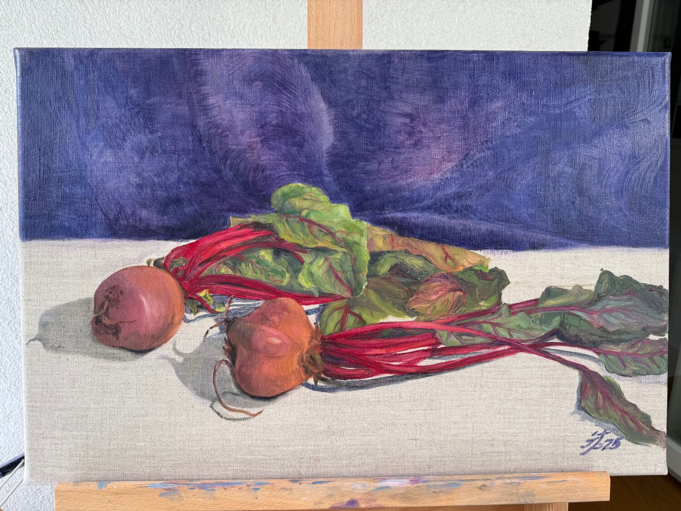 Red Beets on Linen - view 4